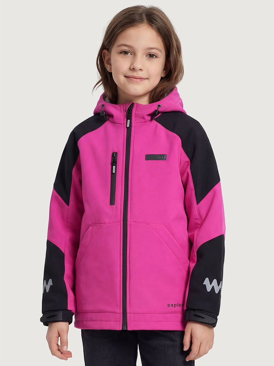 Ветровка 4л15426 фуксия/черный