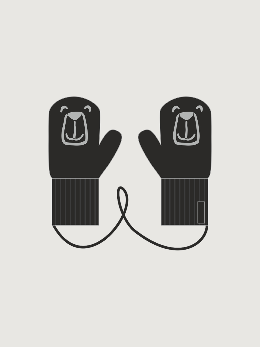 Варежки 14м22326 черный