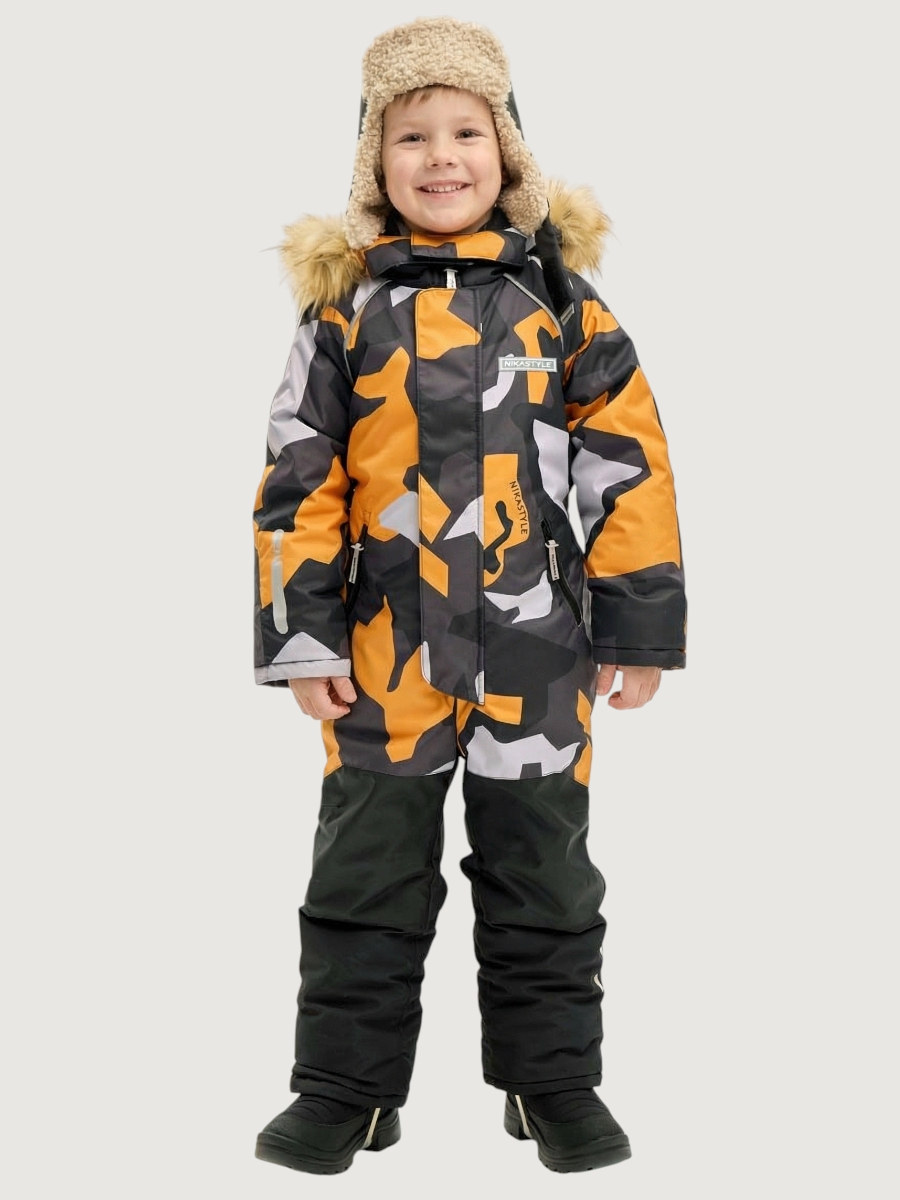 Комбинезон 8з0925 горчица/черный