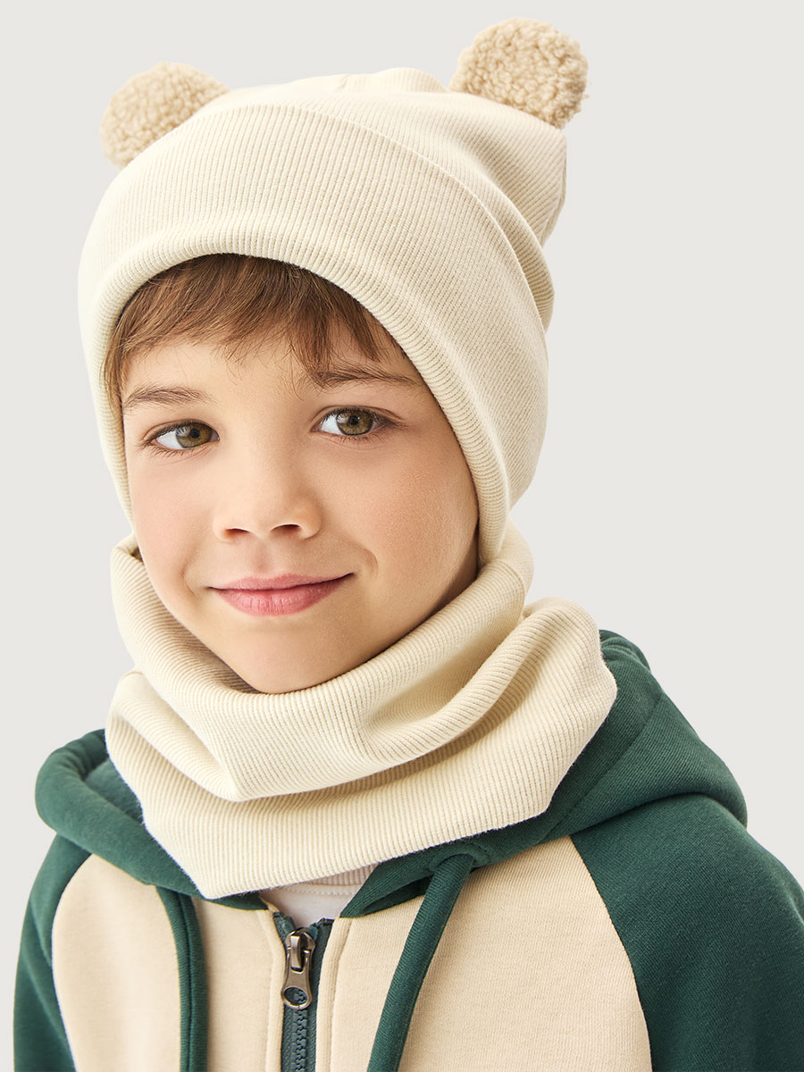 Комплект шапка и снуд 12л22626 кешью