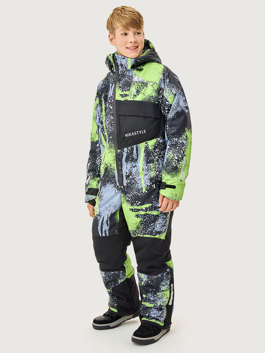 Комбинезон 8з1525 салат/черный