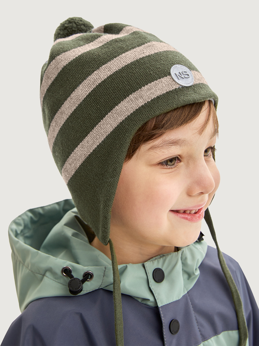 Шапка 11м20726 мох/беж