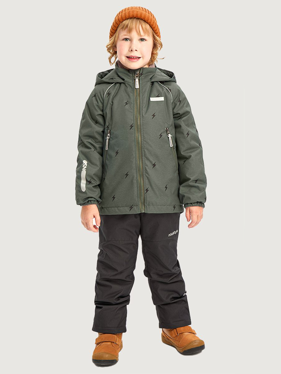 Костюм 7м0926 хаки/черный