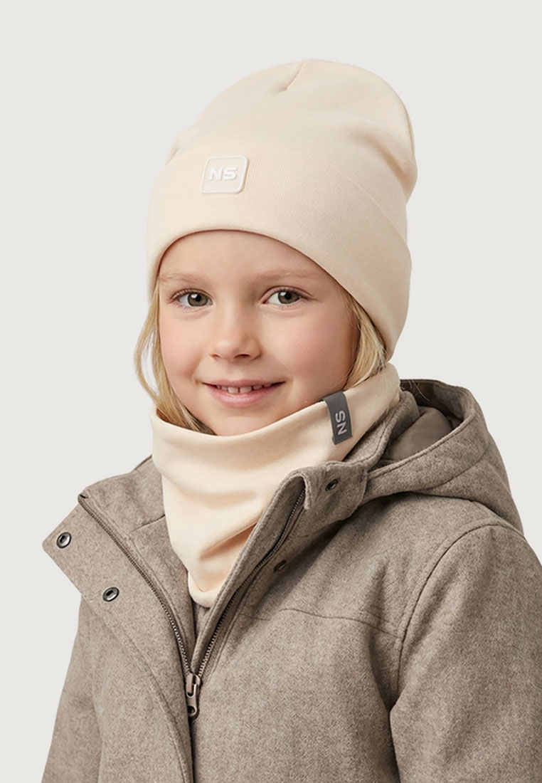 Комплект шапка и снуд 12л22826 сливочное масло