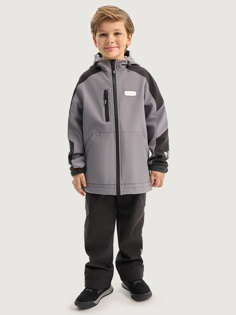 Ветровка 4л15526 серый/черный