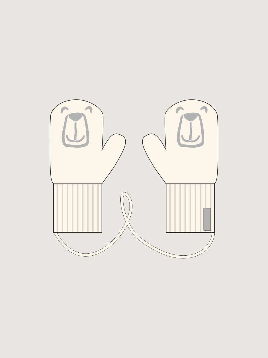 Варежки 14м22226 молоко