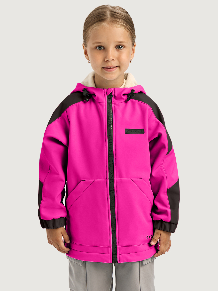 Ветровка 4л15226 фуксия/черный