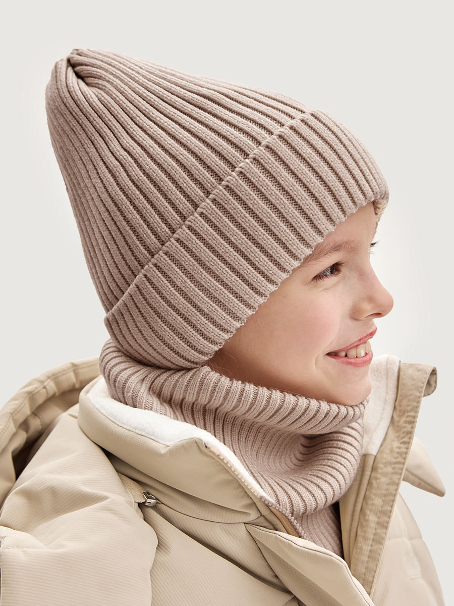 Комплект шапка и снуд  12з17725 беж