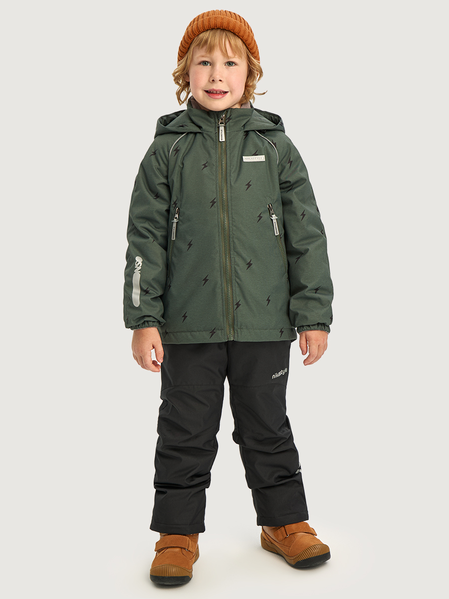 Костюм 7м0926 хаки/черный