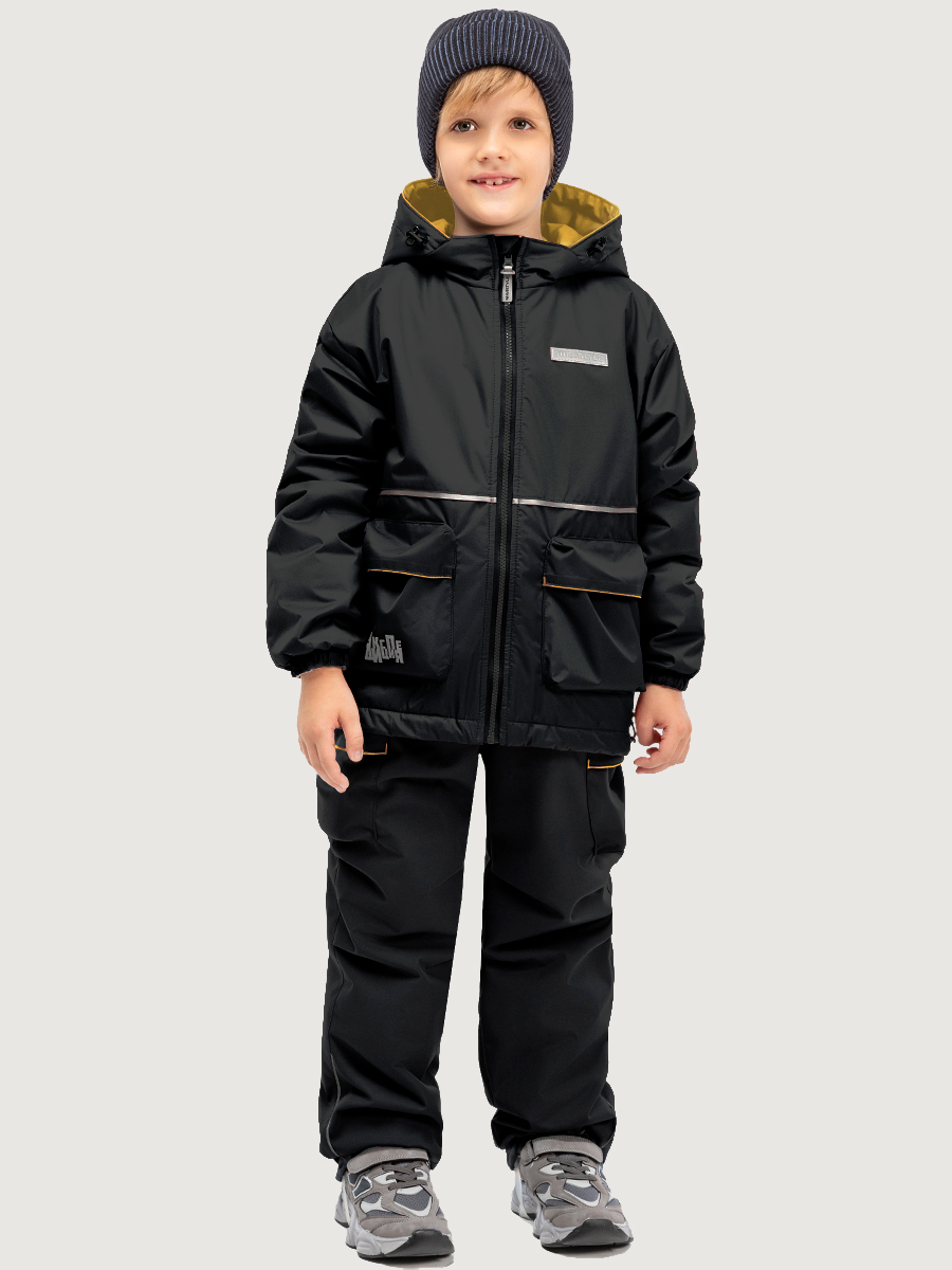 Костюм 7м2925 черный/горчица