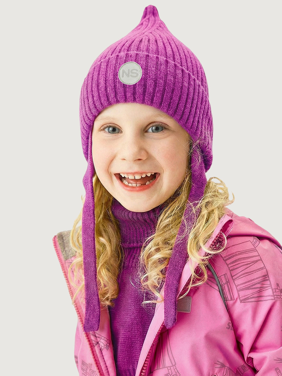 Комплект шапка и манишка 12м21026 фуксия