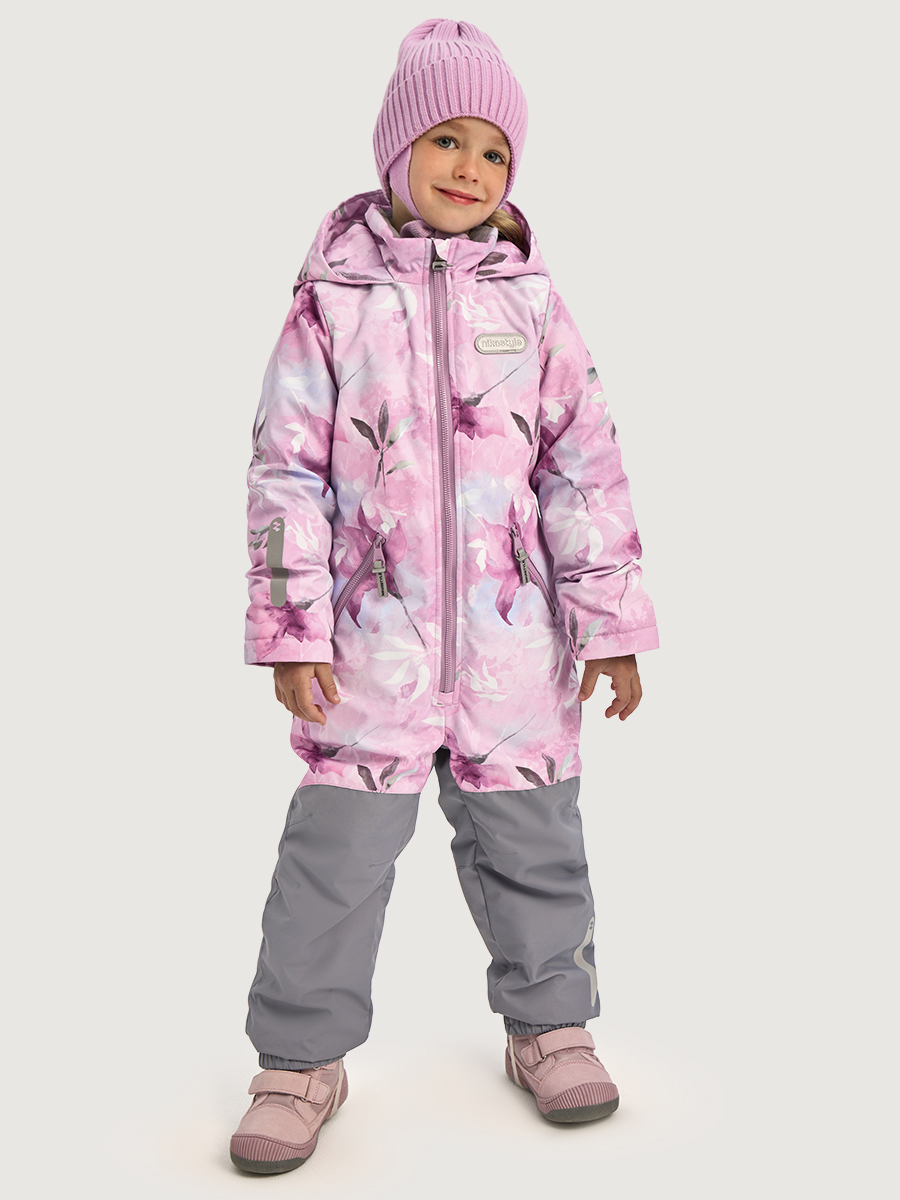 Комбинезон 8м3026 розовый/светло-серый