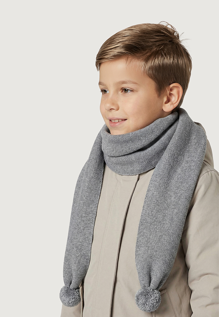 Шарф 17м21926 серый меланж