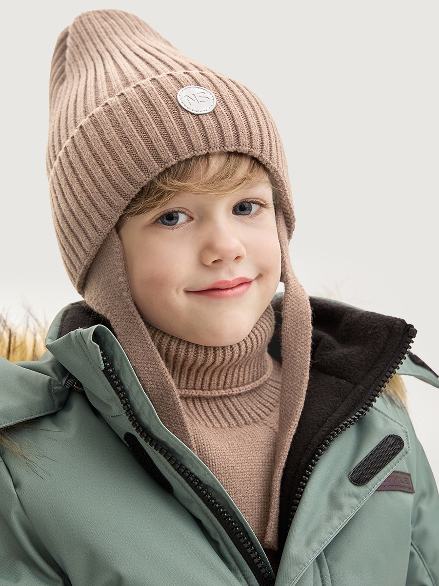 Комплект шапка и манишка  12з16025 орех