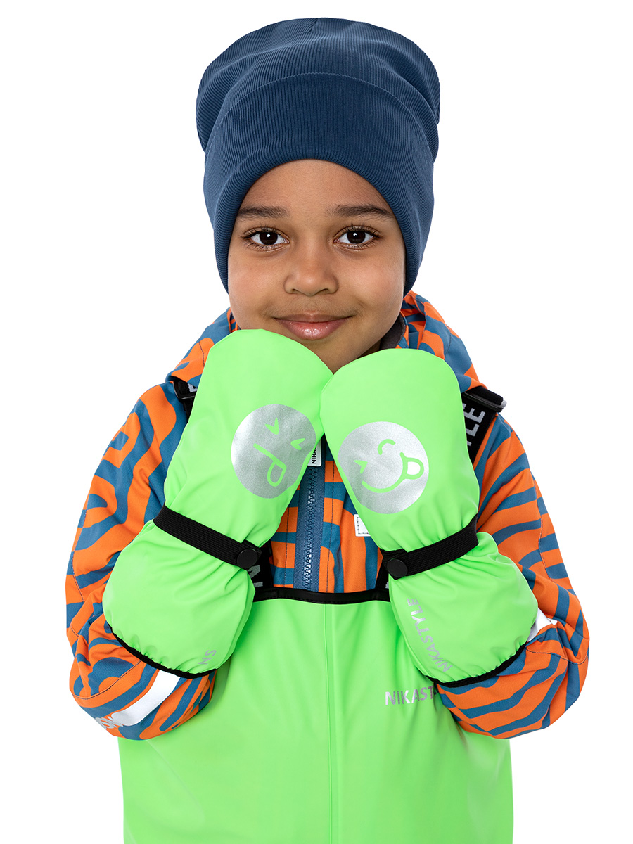 Варежки 14л3122 салатовый неон