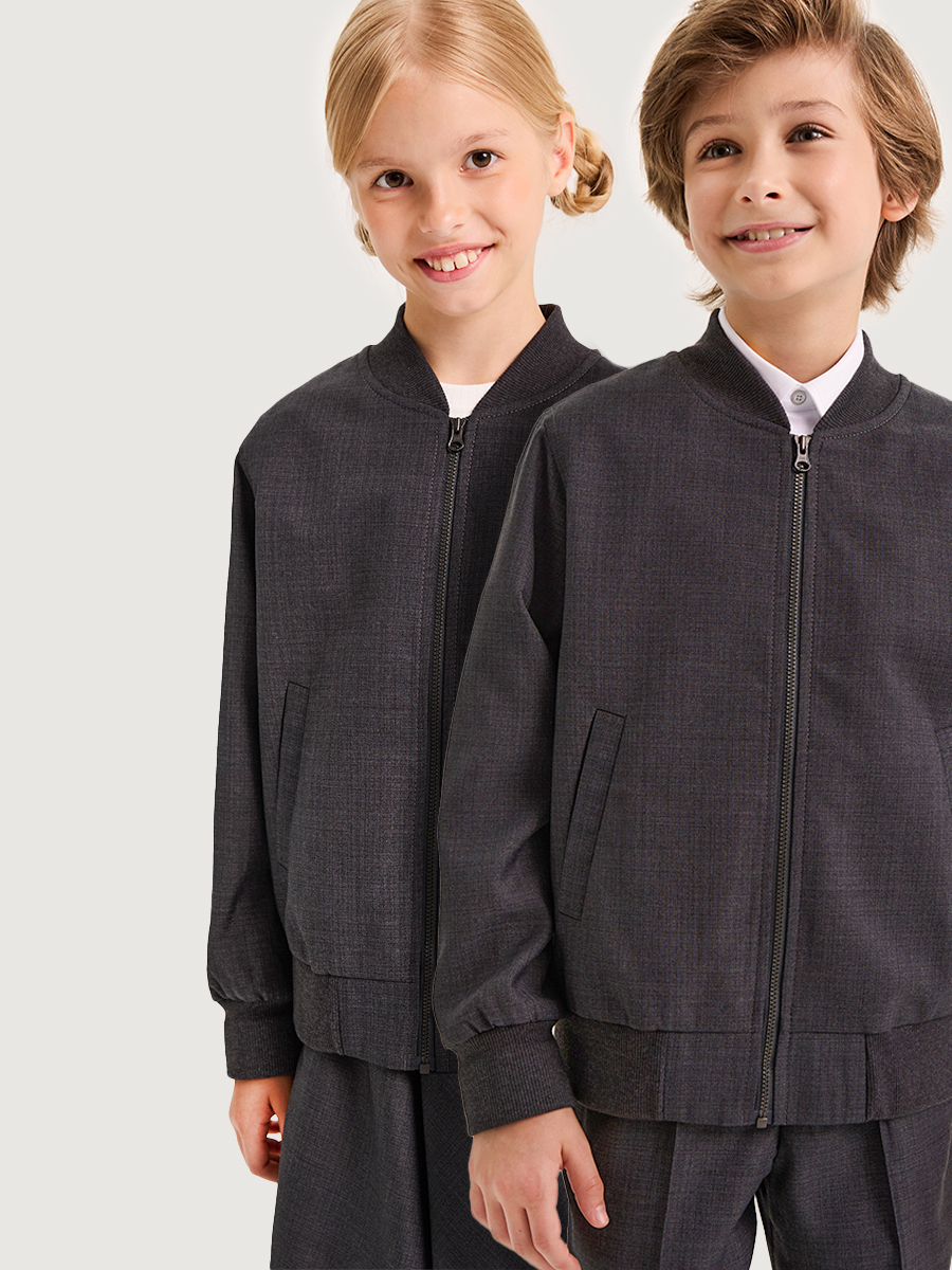 Жакет-бомбер 4ш21025 серый