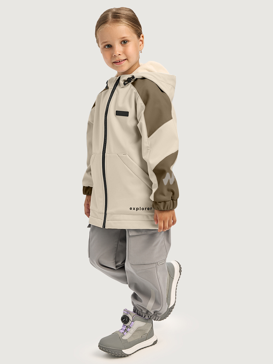 Ветровка 4л15226 кешью/кофе