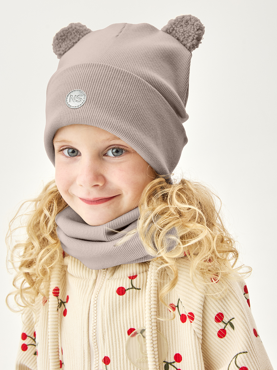 Комплект шапка и снуд 12л22626 какао