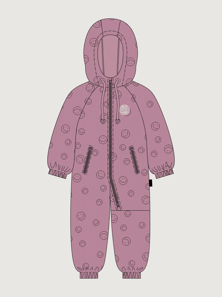 Комбинезон 8л14626 ягодный мусс