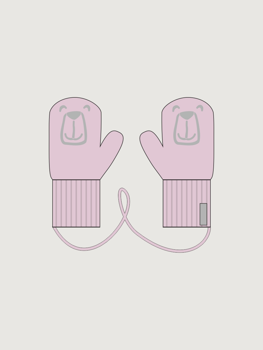 Варежки 14м22226 пудра