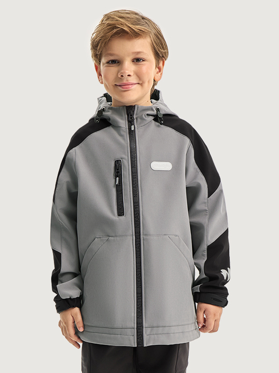 Ветровка 4л15526 серый/черный