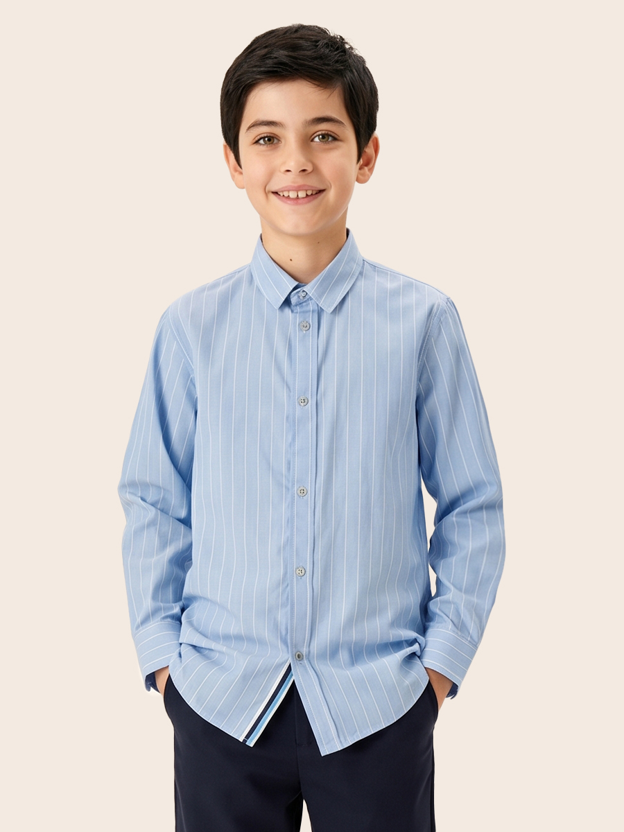 Рубашка 4ш21325 голубая полоска