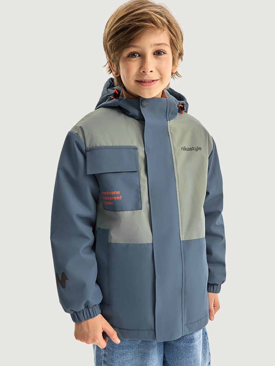 Куртка 4м5326 деним/фисташка