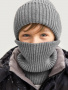 Комплект шапка и снуд  12з16525 серый от производителя NIKASTYLE