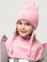 Комплект шапка и манишка 12м10625 розовый от производителя NIKASTYLE