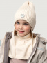 Комплект шапка и манишка 12м10625 молоко от производителя NIKASTYLE