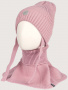 Комплект шапка и манишка  12з16025 пудра от производителя NIKASTYLE